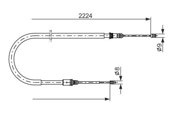 1987482303 Bosch Handbremsseil