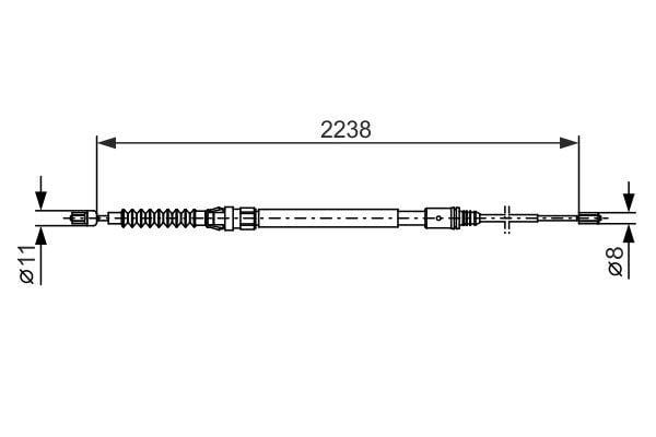 1987482373 Bosch Handbremsseil