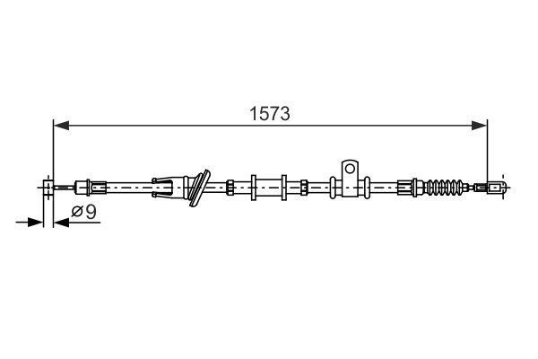 1987482399 Bosch Linka hamulca ręcznego, lewy