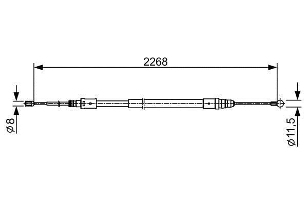 1987482409 Bosch Linka hamulca ręcznego