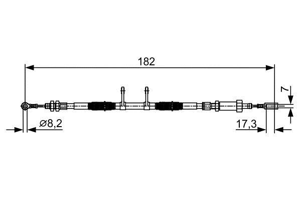Bremskabel Citroen Jumper: 1987482450 Bosch Handbremsseil