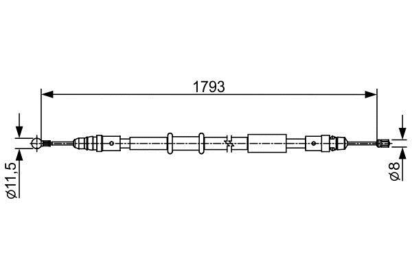 1987482550 Bosch Handbremsseil