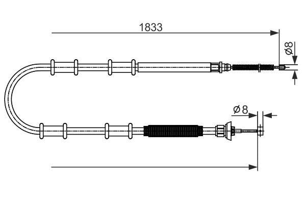 1987482593 Bosch Handbremsseil