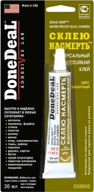 Done Deal DD6650 Kleber wasserfester Universalkleber "Kleber zum Sterben" bernsteinfarben, 30 ml DD6650: Kaufen Sie zu einem guten Preis in Polen bei 2407.PL!