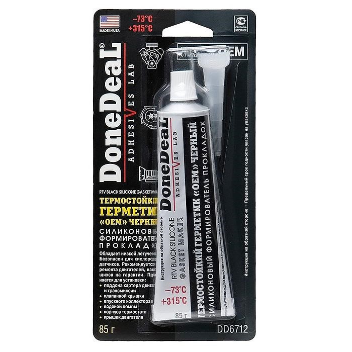 Done Deal DD6712 Heat-resistant silicone sealant oem (black), 85g DD6712: Buy near me in Poland at 2407.PL - Good price!