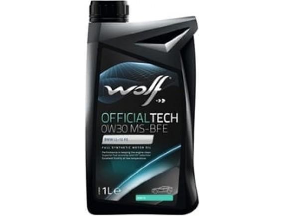 Wolf 8336317 Engine oil Wolf OfficialTech MS-BFE 0W-30, 1L 8336317: Buy near me in Poland at 2407.PL - Good price!