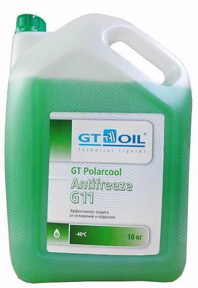 Gt oil 195 003221 402 1 Antifreeze Gt oil G11 green, 10L 1950032214021: Buy near me in Poland at 2407.PL - Good price!