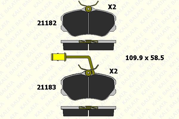 Kale Balata 21182 194 35 Front disc brake pads, set 2118219435: Buy near me in Poland at 2407.PL - Good price!