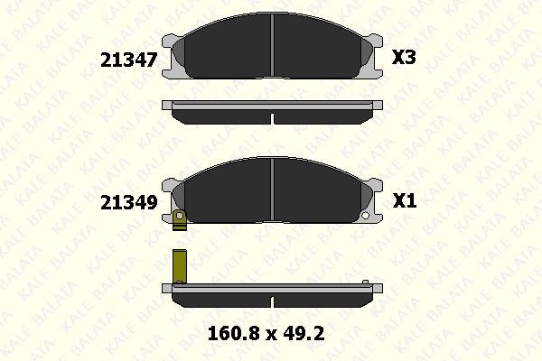 Kale Balata 21347 170 05 Brake Pad Set, disc brake 2134717005: Buy near me in Poland at 2407.PL - Good price!