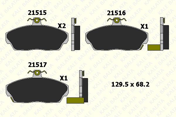Kale Balata 21515 180 05 Тормозные колодки дисковые передние, комплект 2151518005: Отличная цена - Купить в Польше на 2407.PL!