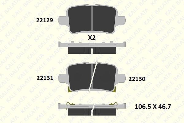 Kale Balata 22129 171 05 Тормозные колодки дисковые передние, комплект 2212917105: Отличная цена - Купить в Польше на 2407.PL!