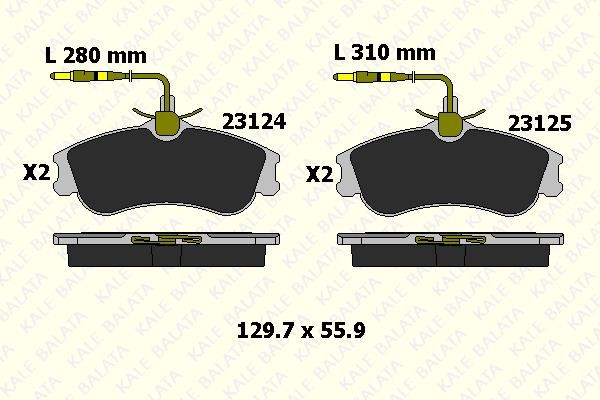 Kale Balata 23124 193 25 Front disc brake pads, set 2312419325: Buy near me in Poland at 2407.PL - Good price!