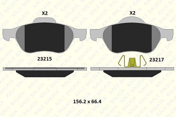 Kale Balata 23215 183 15 Гальмівні колодки, комплект 2321518315: Приваблива ціна - Купити у Польщі на 2407.PL!