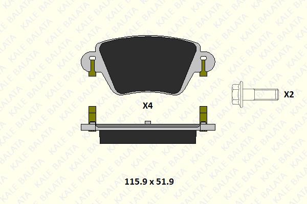 Kale Balata 23557 172 14 Scheibenbremsbeläge hinten eingestellt 2355717214: Kaufen Sie zu einem guten Preis in Polen bei 2407.PL!