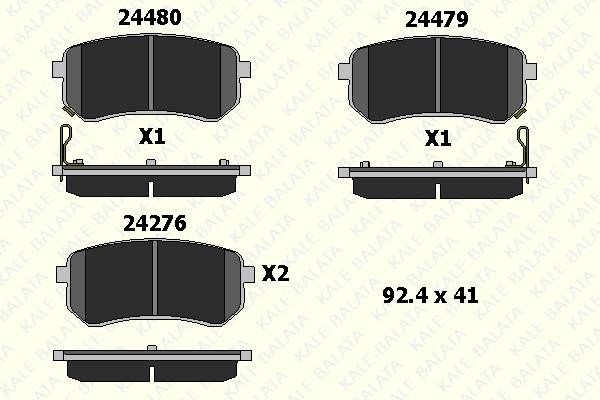 Kale Balata 24276 148 05 Scheibenbremsbeläge hinten eingestellt 2427614805: Kaufen Sie zu einem guten Preis in Polen bei 2407.PL!