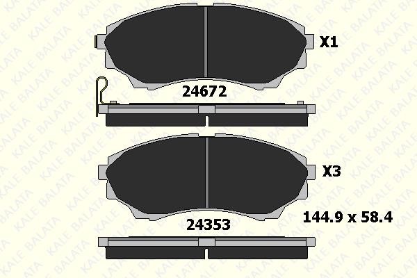 Kale Balata 24353 150 05 Brake Pad Set, disc brake 2435315005: Buy near me in Poland at 2407.PL - Good price!