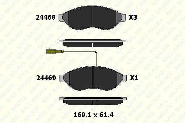 Kale Balata 24468 190 15 Front disc brake pads, set 2446819015: Buy near me in Poland at 2407.PL - Good price!