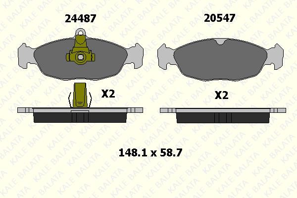 Kale Balata 24487 166 05 Тормозные колодки дисковые, комплект 2448716605: Отличная цена - Купить в Польше на 2407.PL!