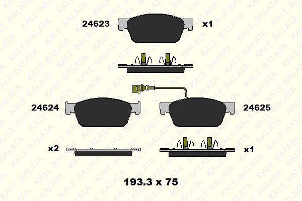 Kale Balata 24623 181 05 Front disc brake pads, set 2462318105: Buy near me in Poland at 2407.PL - Good price!
