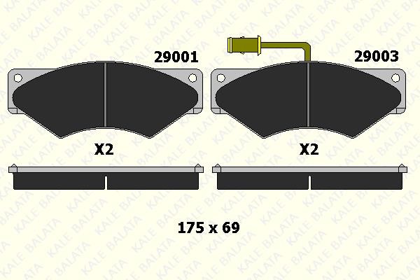 Kale Balata 29001 200 05 Front disc brake pads, set 2900120005: Buy near me in Poland at 2407.PL - Good price!