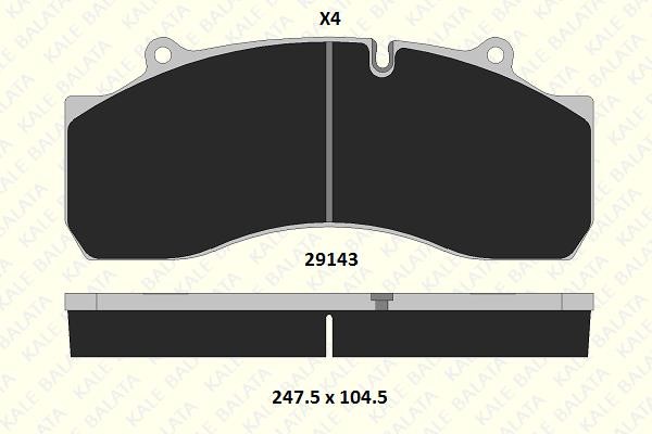 Kale Balata 29143 300 04 Rear disc brake pads, set 2914330004: Buy near me in Poland at 2407.PL - Good price!