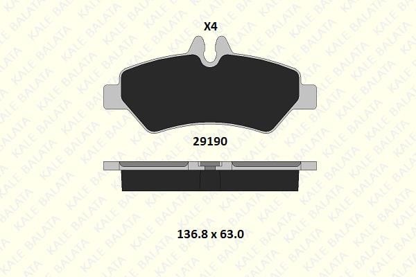 Kale Balata 29190 190 24 Rear disc brake pads, set 2919019024: Buy near me in Poland at 2407.PL - Good price!