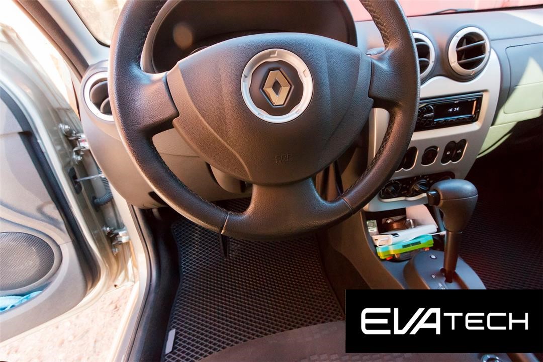 EVAtech ERNT10284CBB Килимки в салон EVAtech для Renault Sandero Stepway, 1 покоління, (10-14), чорні ERNT10284CBB: Приваблива ціна - Купити у Польщі на 2407.PL!