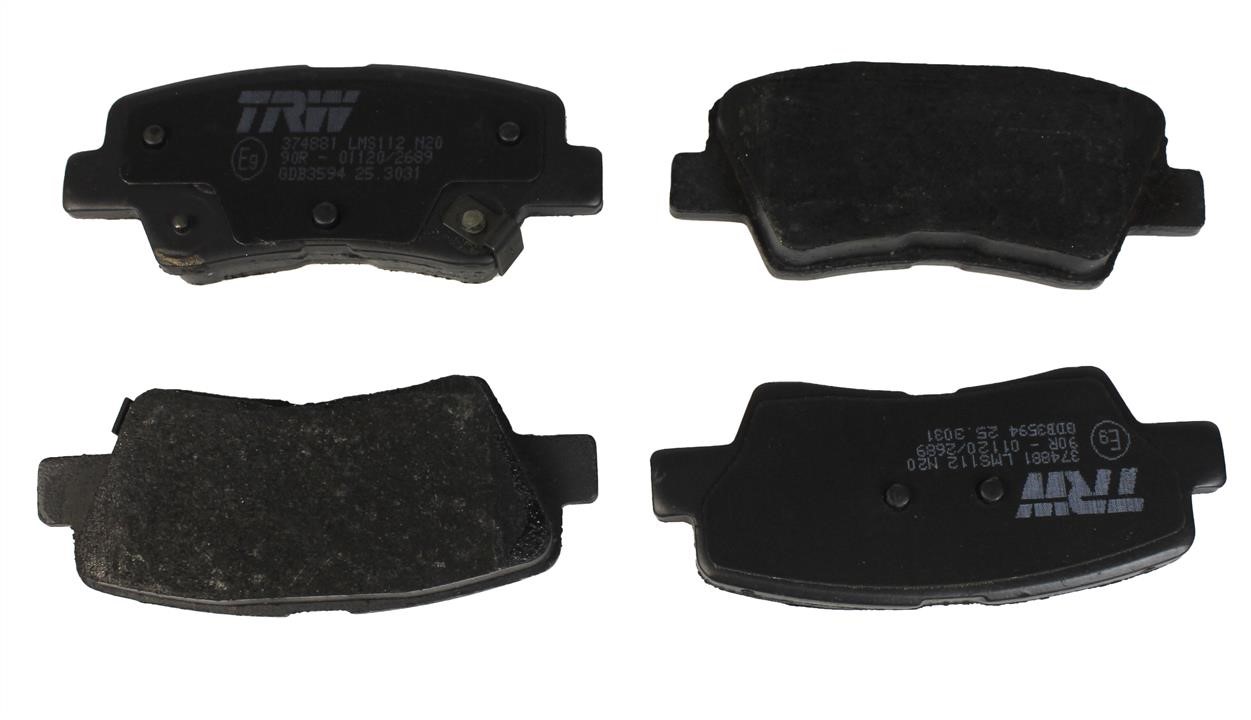 TRW GDB3594 TRW COTEC disc brake pads, set GDB3594: Buy near me in Poland at 2407.PL - Good price!