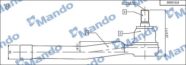 Mando DSA020620 Końcówka drążka kierowniczego prawa DSA020620: Dobra cena w Polsce na 2407.PL - Kup Teraz!