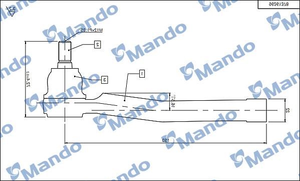 Mando DSA020621 Tie rod end left DSA020621: Buy near me in Poland at 2407.PL - Good price!