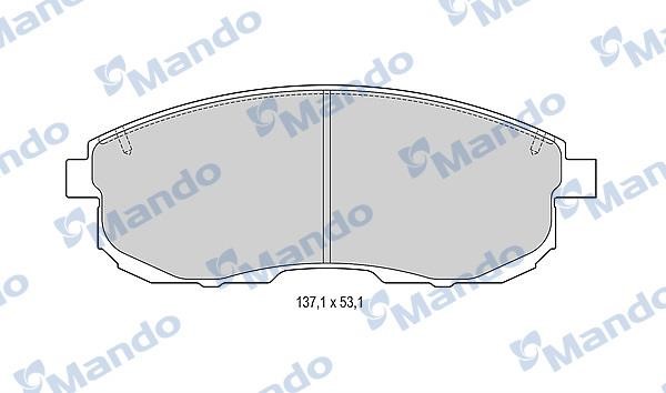 Mando MBF015001 Тормозные колодки дисковые передние, комплект MBF015001: Отличная цена - Купить в Польше на 2407.PL!