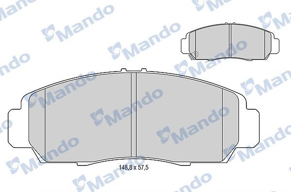 Mando MBF015003 Гальмівні колодки передні, комплект MBF015003: Приваблива ціна - Купити у Польщі на 2407.PL!