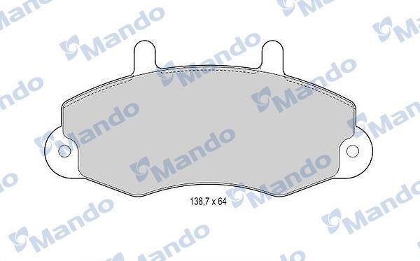 Mando MBF015009 Тормозные колодки дисковые передние, комплект MBF015009: Отличная цена - Купить в Польше на 2407.PL!