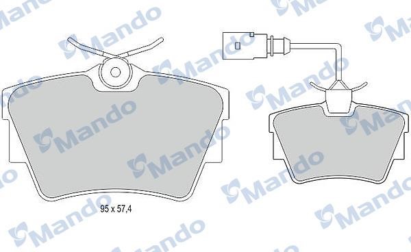 Mando MBF015023 Rear disc brake pads, set MBF015023: Buy near me in Poland at 2407.PL - Good price!