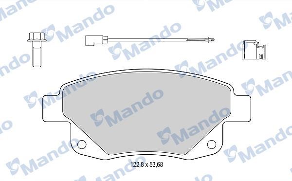 Mando MBF015035 Тормозные колодки дисковые задние, комплект MBF015035: Купить в Польше - Отличная цена на 2407.PL!