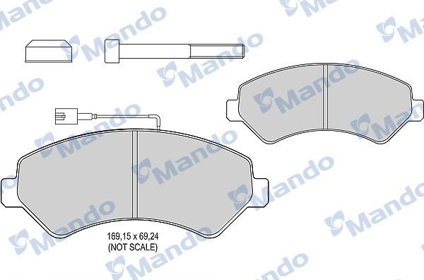 Mando MBF015039 Klocki hamulcowe przód, komplet MBF015039: Dobra cena w Polsce na 2407.PL - Kup Teraz!