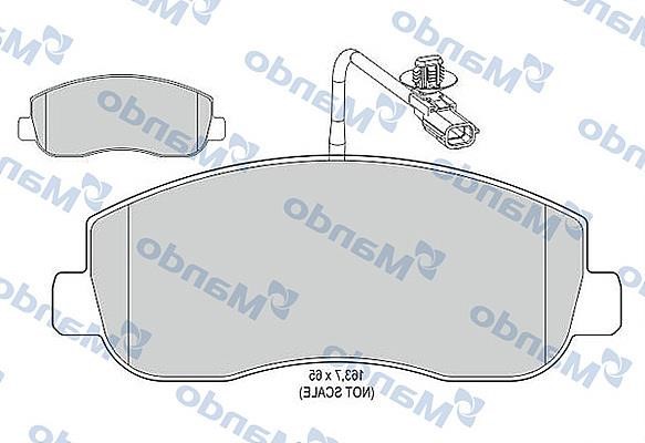 Mando MBF015042 Front disc brake pads, set MBF015042: Buy near me in Poland at 2407.PL - Good price!