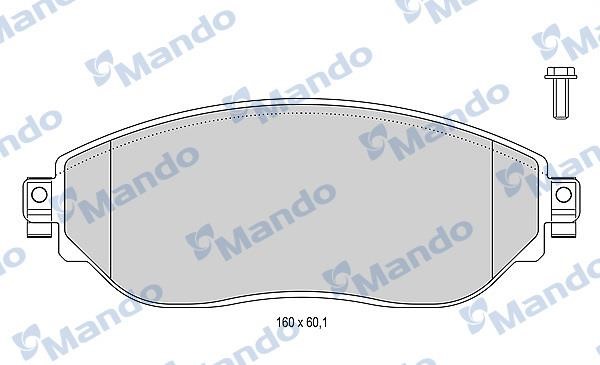 Mando MBF015048 Гальмівні колодки передні, комплект MBF015048: Купити у Польщі - Добра ціна на 2407.PL!