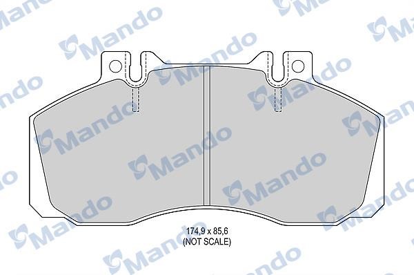 Mando MBF015049 Front disc brake pads, set MBF015049: Buy near me in Poland at 2407.PL - Good price!