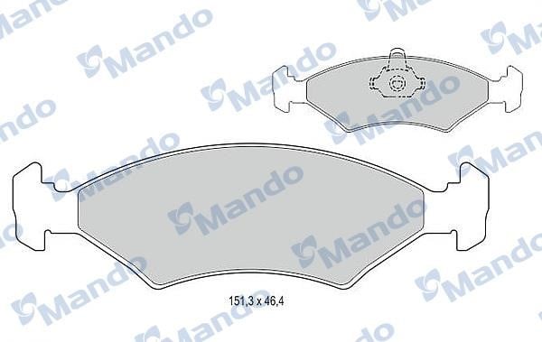 Mando MBF015059 Front disc brake pads, set MBF015059: Buy near me in Poland at 2407.PL - Good price!