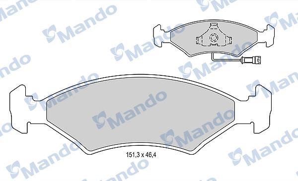 Mando MBF015062 Front disc brake pads, set MBF015062: Buy near me in Poland at 2407.PL - Good price!
