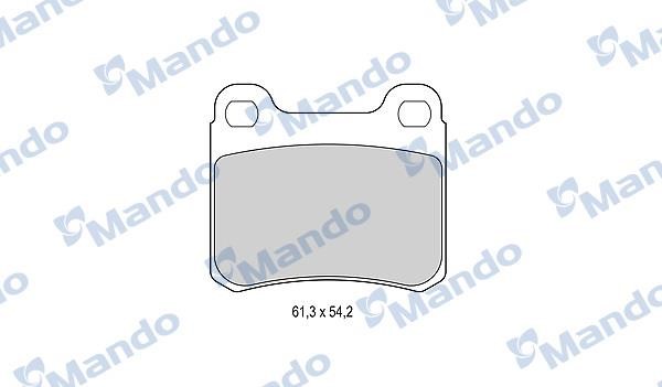 Mando MBF015074 Rear disc brake pads, set MBF015074: Buy near me in Poland at 2407.PL - Good price!
