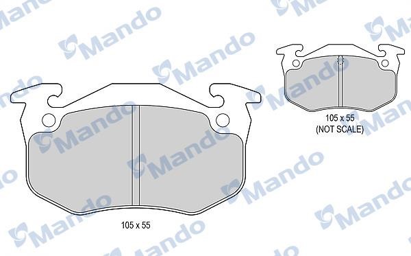 Mando MBF015079 Rear disc brake pads, set MBF015079: Buy near me in Poland at 2407.PL - Good price!