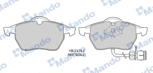 Mando MBF015087 Klocki hamulcowe przód, komplet MBF015087: Dobra cena w Polsce na 2407.PL - Kup Teraz!