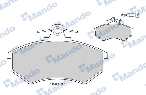 Mando MBF015091 Front disc brake pads, set MBF015091: Buy near me in Poland at 2407.PL - Good price!