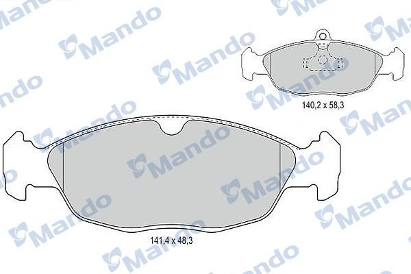 Mando MBF015094 Front disc brake pads, set MBF015094: Buy near me in Poland at 2407.PL - Good price!