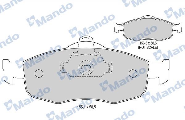 Mando MBF015098 Тормозные колодки дисковые передние, комплект MBF015098: Отличная цена - Купить в Польше на 2407.PL!