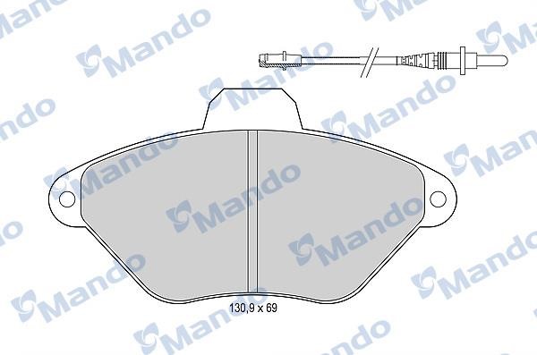 Mando MBF015100 Front disc brake pads, set MBF015100: Buy near me in Poland at 2407.PL - Good price!