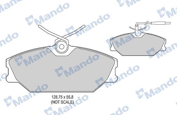 Mando MBF015101 Тормозные колодки дисковые передние, комплект MBF015101: Отличная цена - Купить в Польше на 2407.PL!