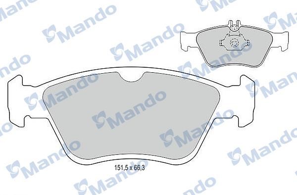 Mando MBF015111 Front disc brake pads, set MBF015111: Buy near me in Poland at 2407.PL - Good price!